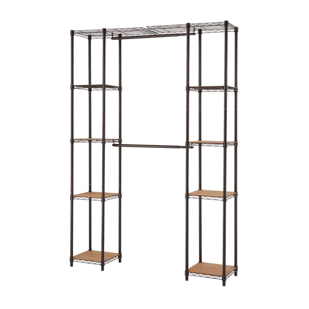 TRINITY TBFPBR-2701 14 in. D x 76 in. W x 84 in. H Chrome Expandable Wire Closet System Organizer3