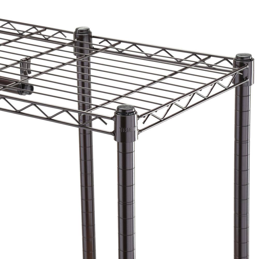 TRINITY TBFPBR-2701 14 in. D x 76 in. W x 84 in. H Chrome Expandable Wire Closet System Organizer9