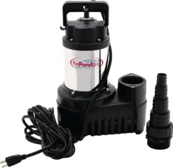 The Pond Guy RapidFlo Submersible Outdoor Water Pump, Perfect for Ponds, Waterfalls, Streams, Hydroponics & Pondless Features, Easy Install, Energy Saving, Quiet, Powerful Flow, Asynchronous, 3000 GPH