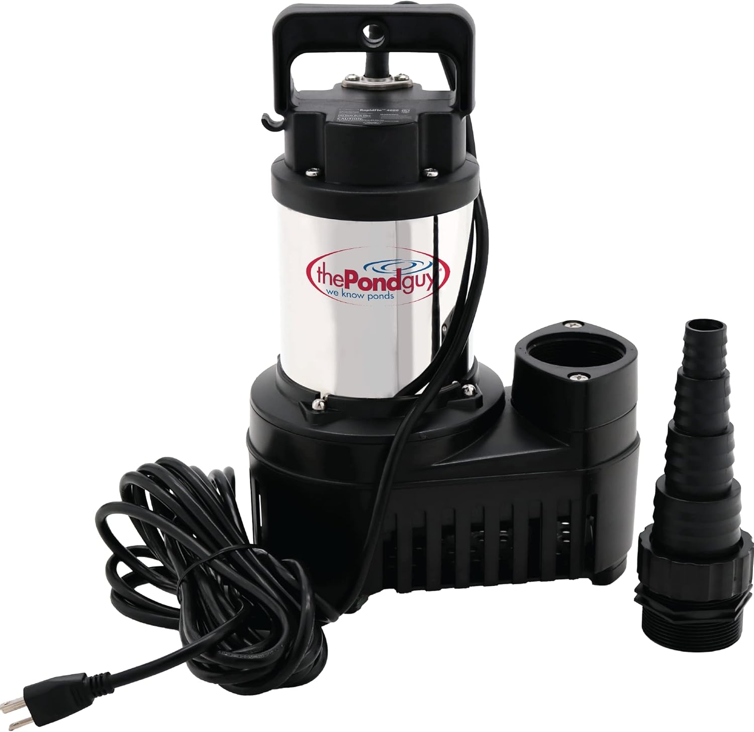 The Pond Guy RapidFlo Submersible Outdoor Water Pump, Perfect for Ponds, Waterfalls, Streams, Hydroponics & Pondless Features, Easy Install, Energy Saving, Quiet, Powerful Flow, Asynchronous, 3000 GPH The Pond Guy RapidFlo Submersible Outdoor Water Pump, Perfect for Ponds, Waterfalls, Streams, Hydroponics & Pondless Features, Easy Install, Energy Saving, Quiet, Powerful Flow, Asynchronous, 3000 GPH