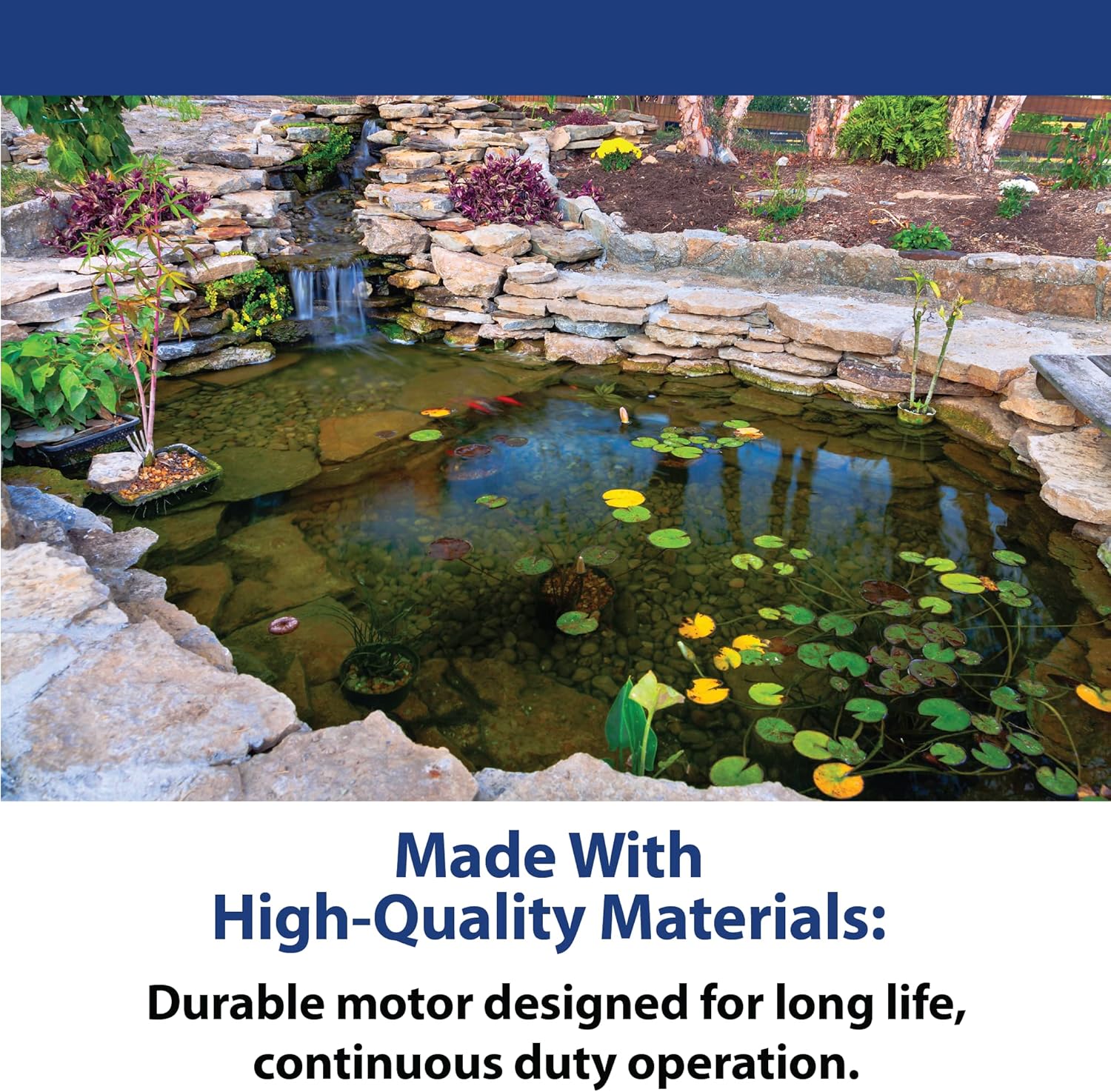 The Pond Guy RapidFlo Submersible Outdoor Water Pump, Perfect for Ponds, Waterfalls, Streams, Hydroponics & Pondless Features, Easy Install, Energy Saving, Quiet, Powerful Flow, Asynchronous, 3000 GPH9