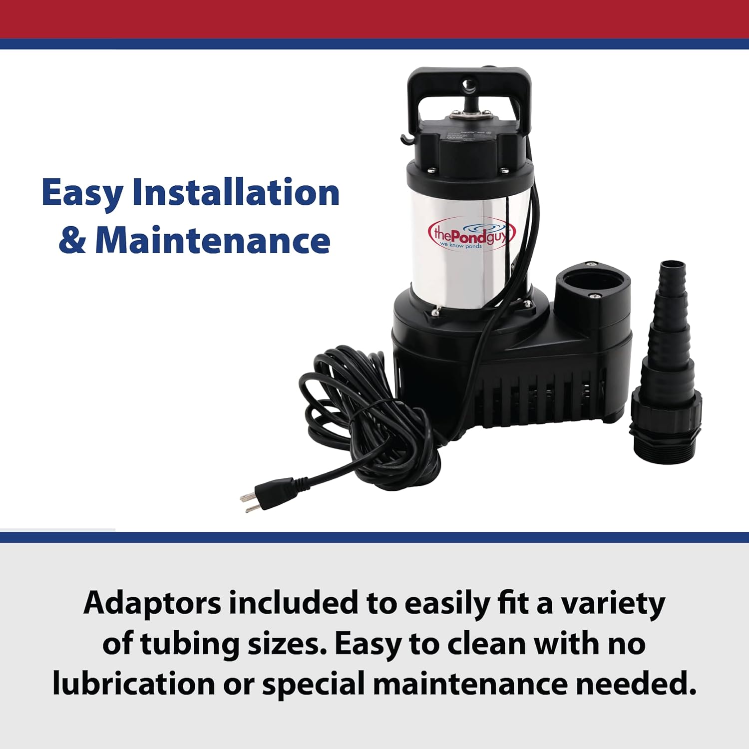 The Pond Guy RapidFlo Submersible Outdoor Water Pump, Perfect for Ponds, Waterfalls, Streams, Hydroponics & Pondless Features, Easy Install, Energy Saving, Quiet, Powerful Flow, Asynchronous, 4000 GPH1