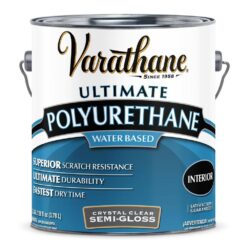 Varathane 200131 1 Gallon Clear Semi-Gloss Water-Based Interior Shellac, Lacquer & Polyurethane (2-Pack)