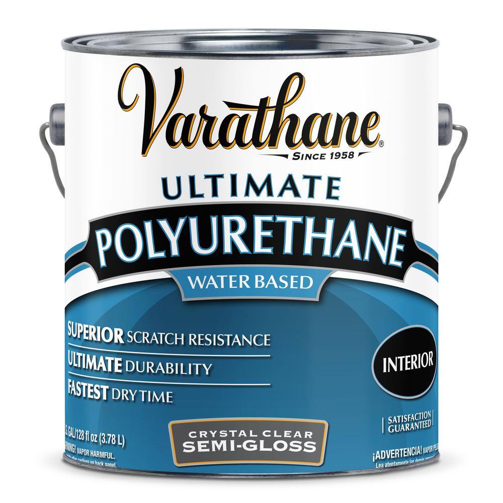 Varathane 200131 1 Gallon Clear Semi-Gloss Water-Based Interior Shellac, Lacquer & Polyurethane (2-Pack) Varathane 200131 1 Gallon Clear Semi-Gloss Water-Based Interior Shellac, Lacquer & Polyurethane (2-Pack)