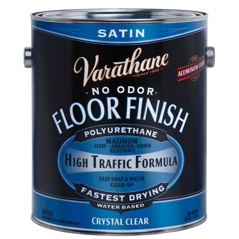Varathane 230231 1 gal. Clear Satin Water-Based Floor Polyurethane (2-Pack) Varathane 230231 1 gal. Clear Satin Water-Based Floor Polyurethane (2-Pack)