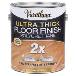 Varathane 298274 1 gal. Clear Satin Ultra Thick 2X Water-Based Floor Polyurethane (2-Pack)