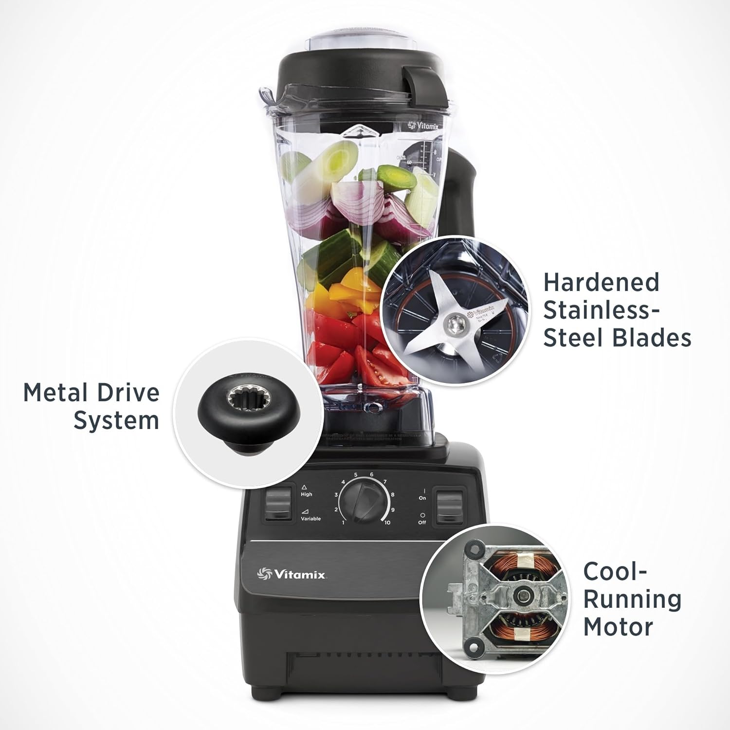 Vitamix 5200 Professional Grade Blender for Smoothies, Food Grinder and Emulsifier, 64oz Pitcher, Black3