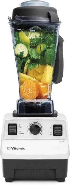 Vitamix 5200 Professional Grade Blender for Smoothies, Food Grinder and Emulsifier, 64oz Pitcher, White