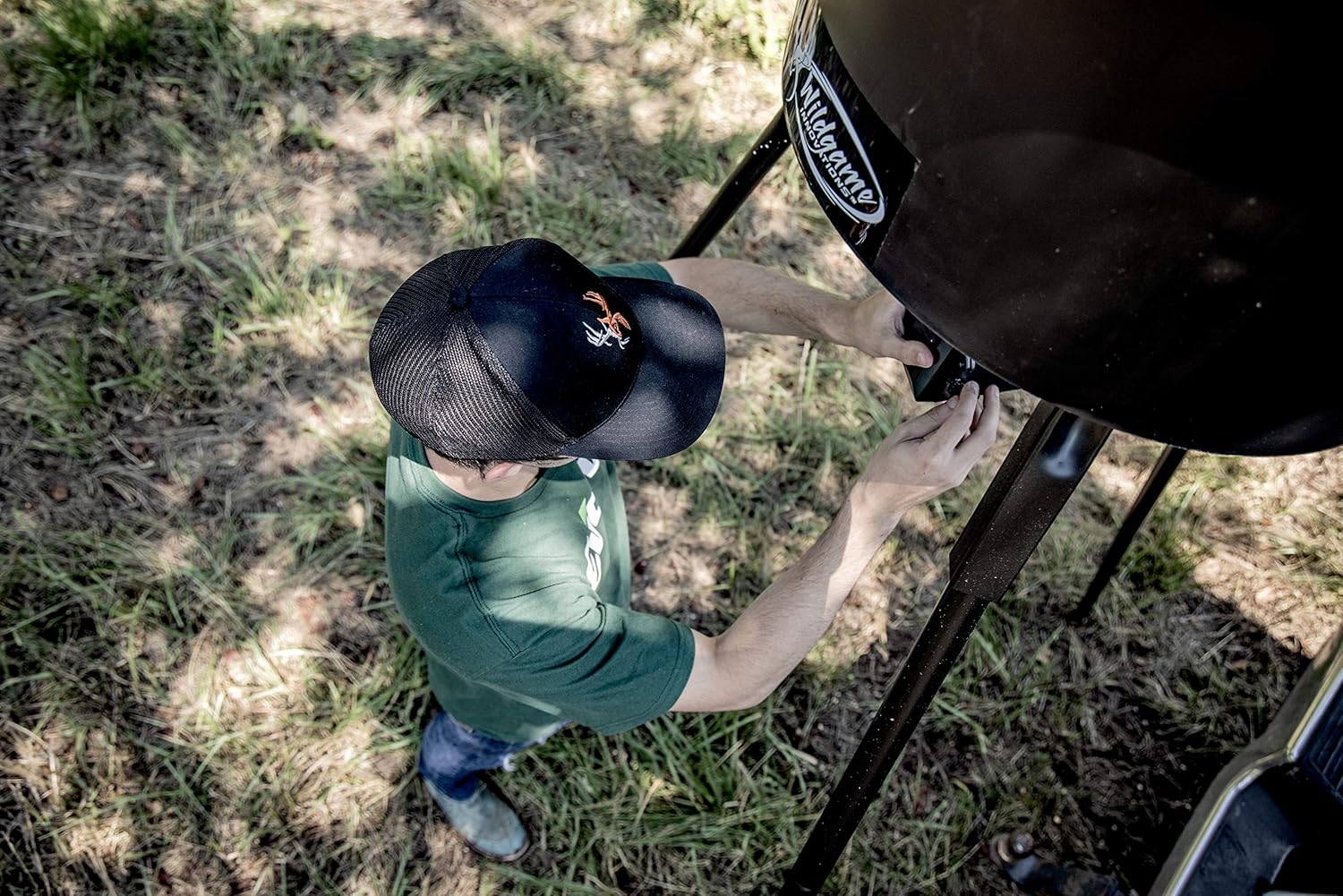 WILDGAME INNOVATIONS Quick-Set 225 lb Game Feeder with Digital Timer Durable Tripod Corn Pellet Hunting Feeder with 1-4 Available Feed Times & 30-feet Radius4