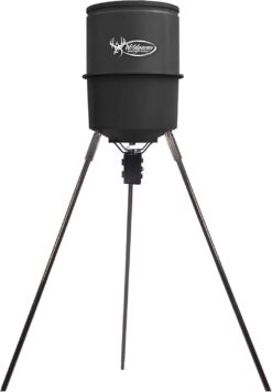 WILDGAME INNOVATIONS Quick-Set 270 lb Game Feeder with Digital Timer | Durable Tripod Corn/Pellet Hunting Feeder with 1-4 Available Feed Times & 30-feet Radius