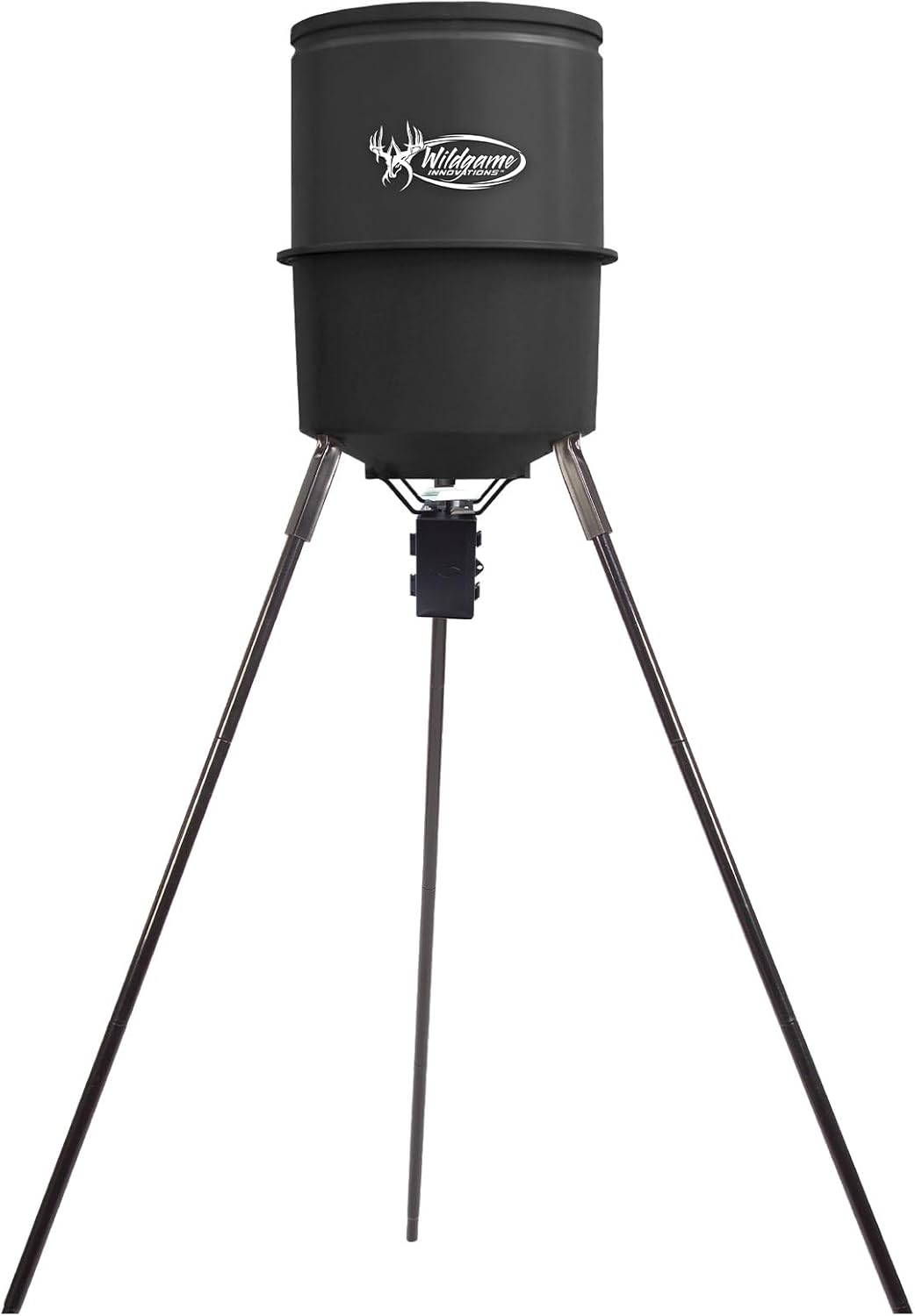 WILDGAME INNOVATIONS Quick-Set 270 lb Game Feeder with Digital Timer Durable Tripod Corn Pellet Hunting Feeder with 1-4 Available Feed Times & 30-feet Radius WILDGAME INNOVATIONS Quick-Set 270 lb Game Feeder with Digital Timer | Durable Tripod Corn/Pellet Hunting Feeder with 1-4 Available Feed Times & 30-feet Radius