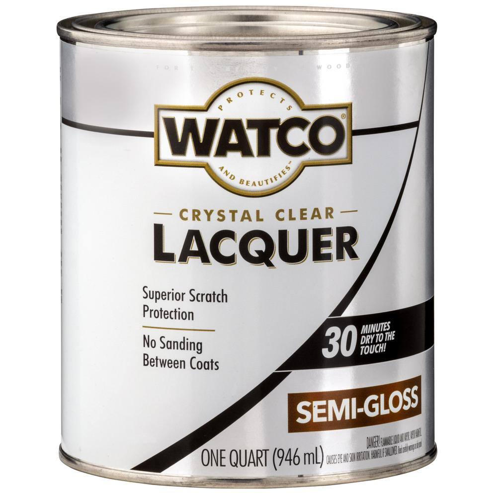 Watco 63141 1 qt. Clear Semi-Gloss Lacquer Wood Finish (6-Pack) Watco 63141 1 qt. Clear Semi-Gloss Lacquer Wood Finish (6-Pack)