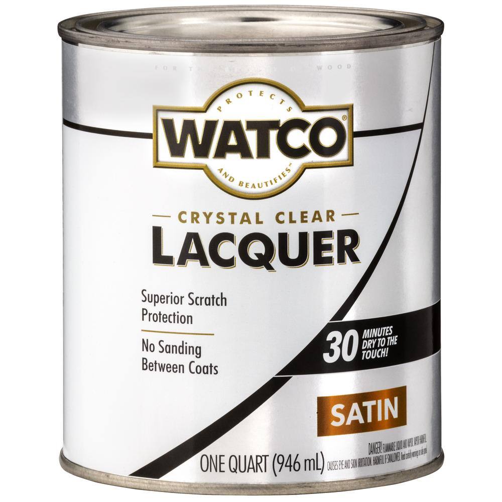 Watco 63241 1 qt. Clear Satin Lacquer Wood Finish (6-Pack) Watco 63241 1 qt. Clear Satin Lacquer Wood Finish (6-Pack)