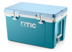 RTIC 52 QT Ultra-Light Hard-Sided Ice Chest Cooler, Fits 76 Cans, Deep Harbor/RTIC Ice
