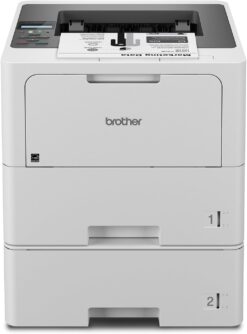 Brother HL-L6210DWT Business Monochrome Laser Printer with Dual Paper Trays, Wireless Networking, and Duplex Printing, White