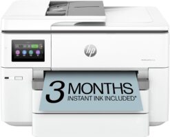 HP 537P6A OfficeJet Pro 9730e Wide Format Wireless All-in-One Color Inkjet Printer, Print, scan, Copy