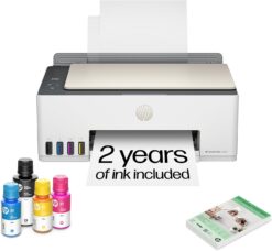 HP 5D1B2A Smart Tank 5103 Wireless All-in-One Ink Tank Printer, Scanner,2 Years of Ink, 100 Sheets of Photo Paper Included