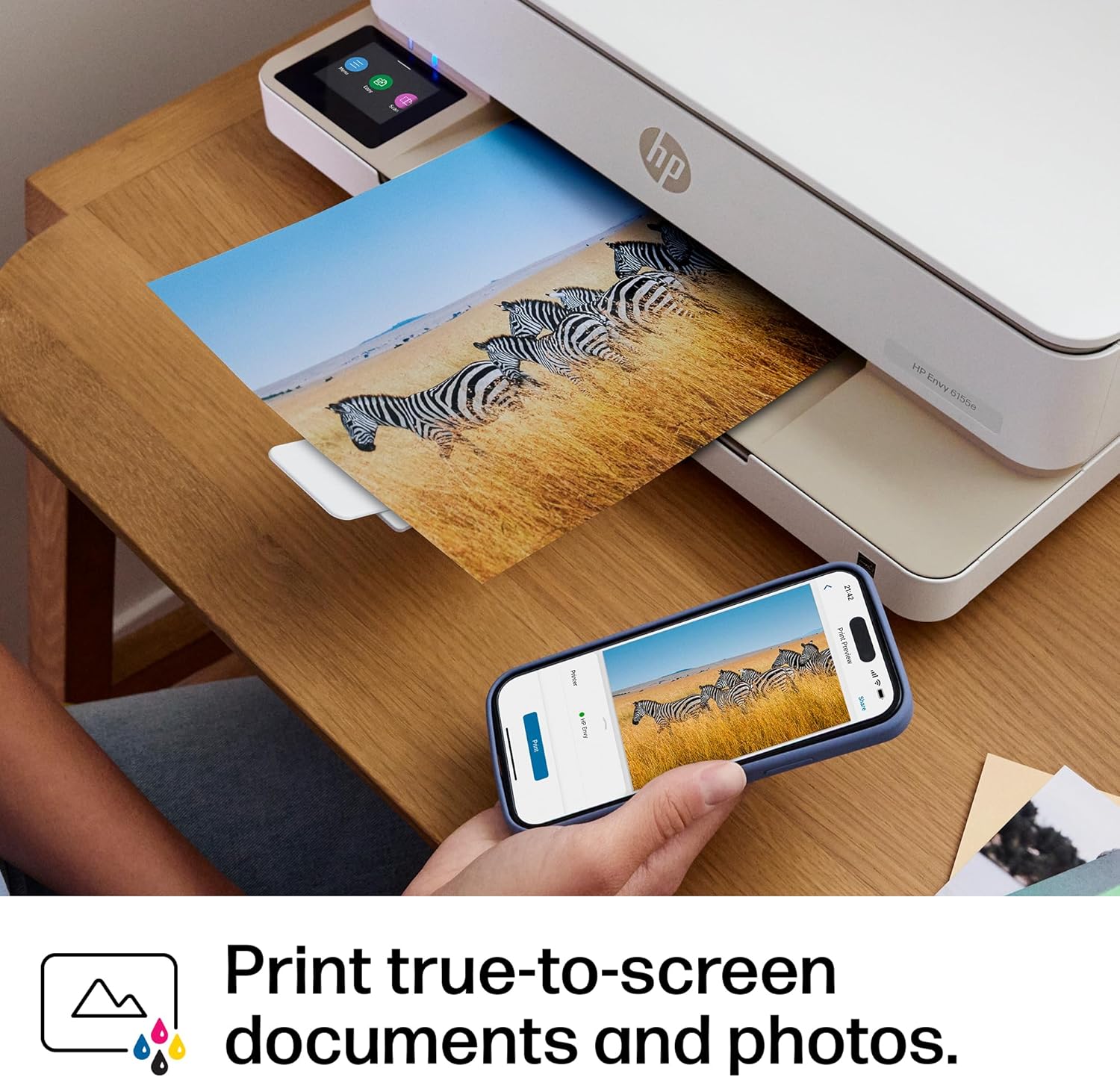 HP 714L5A Envy 6155e Wireless All-in-One Color Inkjet Printer, Portobello, Print, scan, copy, Duplex printing Best-for-home 14