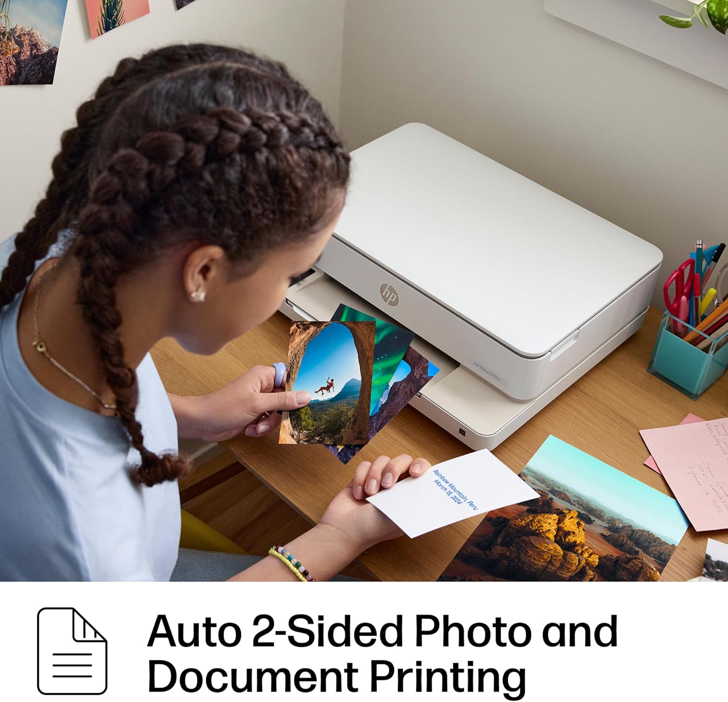 HP 714L5A Envy 6155e Wireless All-in-One Color Inkjet Printer, Portobello, Print, scan, copy, Duplex printing Best-for-home 15