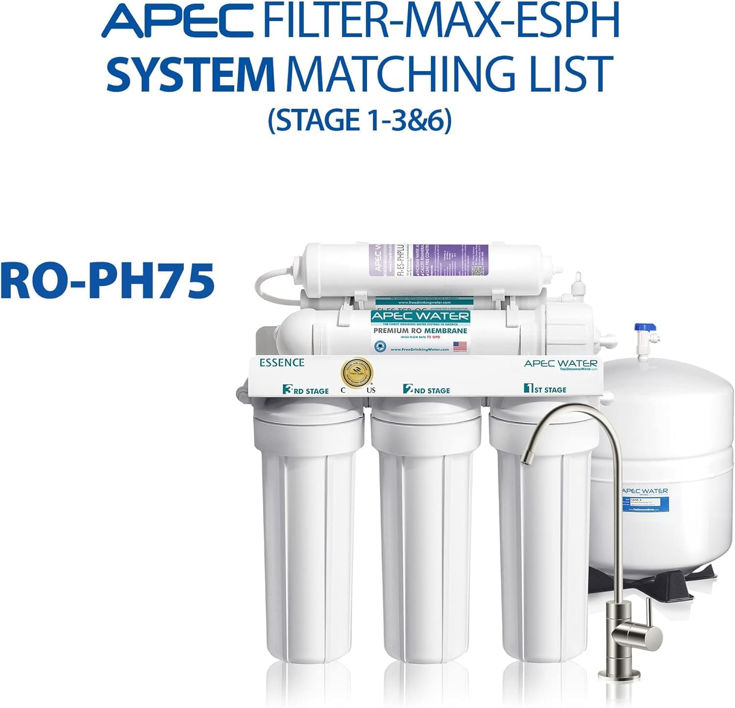 APEC Water Systems FILTER-T1Y-ESPH High Capacity 1 Year Replacement Filter Set 8