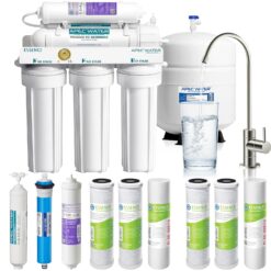 APEC Water Systems ‎ROES-PH75X Essence Series Alkaline Mineral pH+ 75 GPD 6-Stage Reverse, Osmosis Drinking Water Filter System