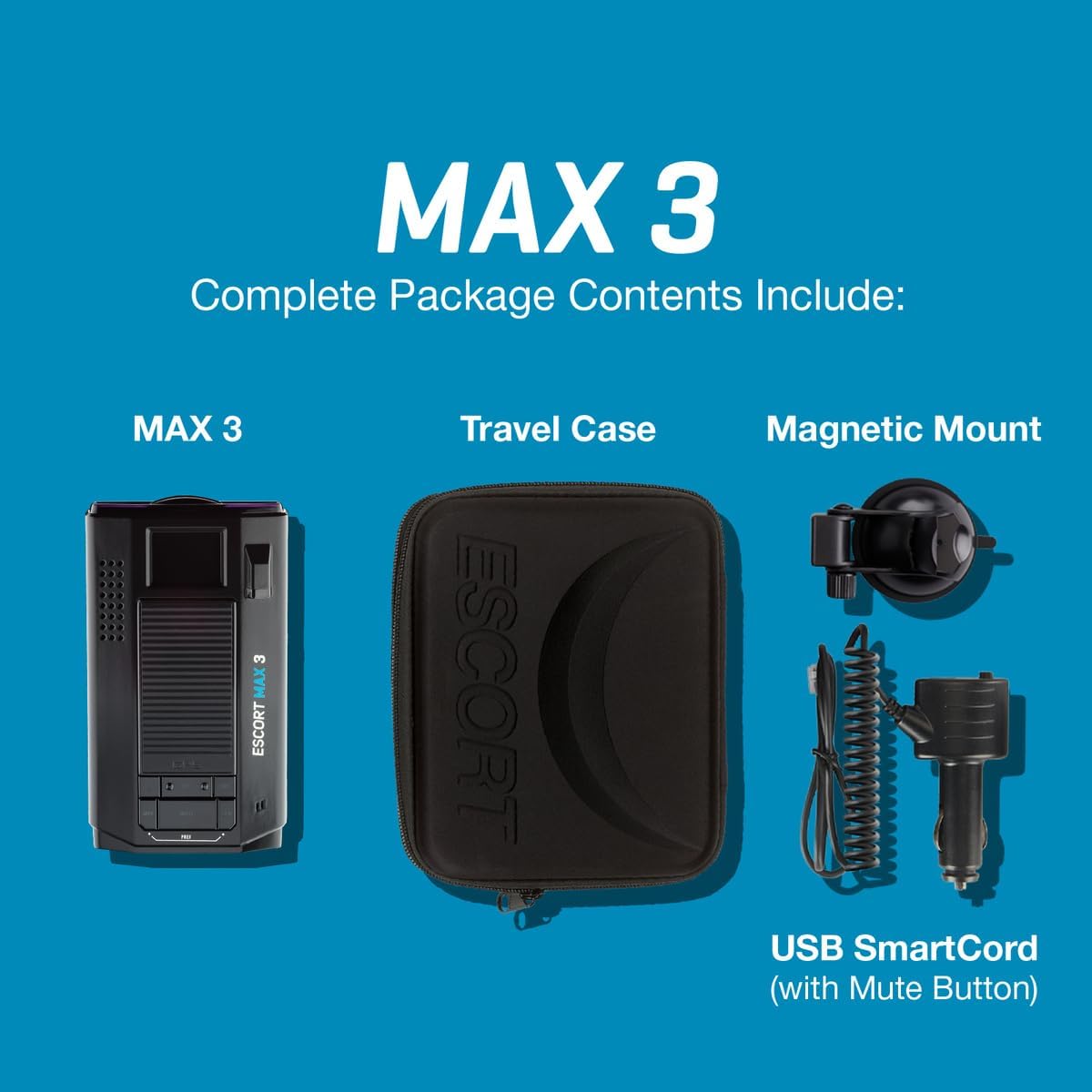 Escort 0100047-1 MAX 3 Laser Radar Detector, Bluetooth Connectivity, Premium Range, Advanced Filtering, AutoLearn Technology 6