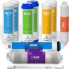 Express Water FLTSETALKUV1110Q 1 Year Reverse Osmosis System Filter Set, 11 Filters with 100 GPD RO Membrane