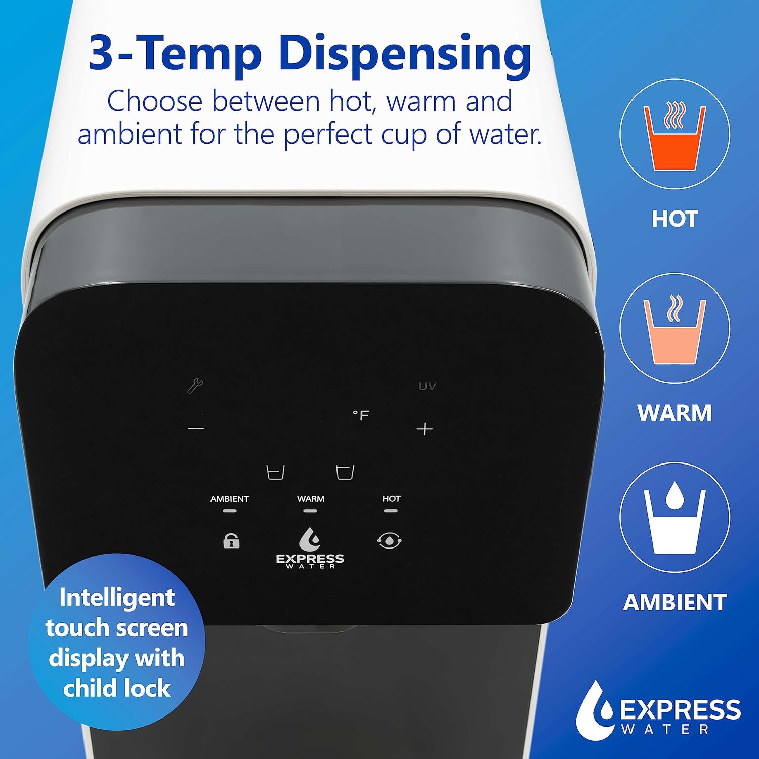 Express Water ROC001 UV Countertop Water Filter System, Hot, Room, Ambient Reverse Osmosis Water Filter System 3