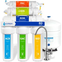 Express Water RODI10D Reverse Osmosis Deionization Water Filtration System, 6 Stage RO Water Filter with Faucet and Tank
