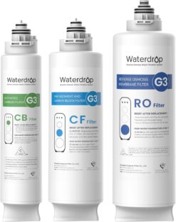 Waterdrop G3 Replacement Filter, Replacement for 𝐖𝐃-𝐆𝟑-𝐖 𝟒𝟎𝟎𝐆𝐏𝐃 Reverse Osmosis System