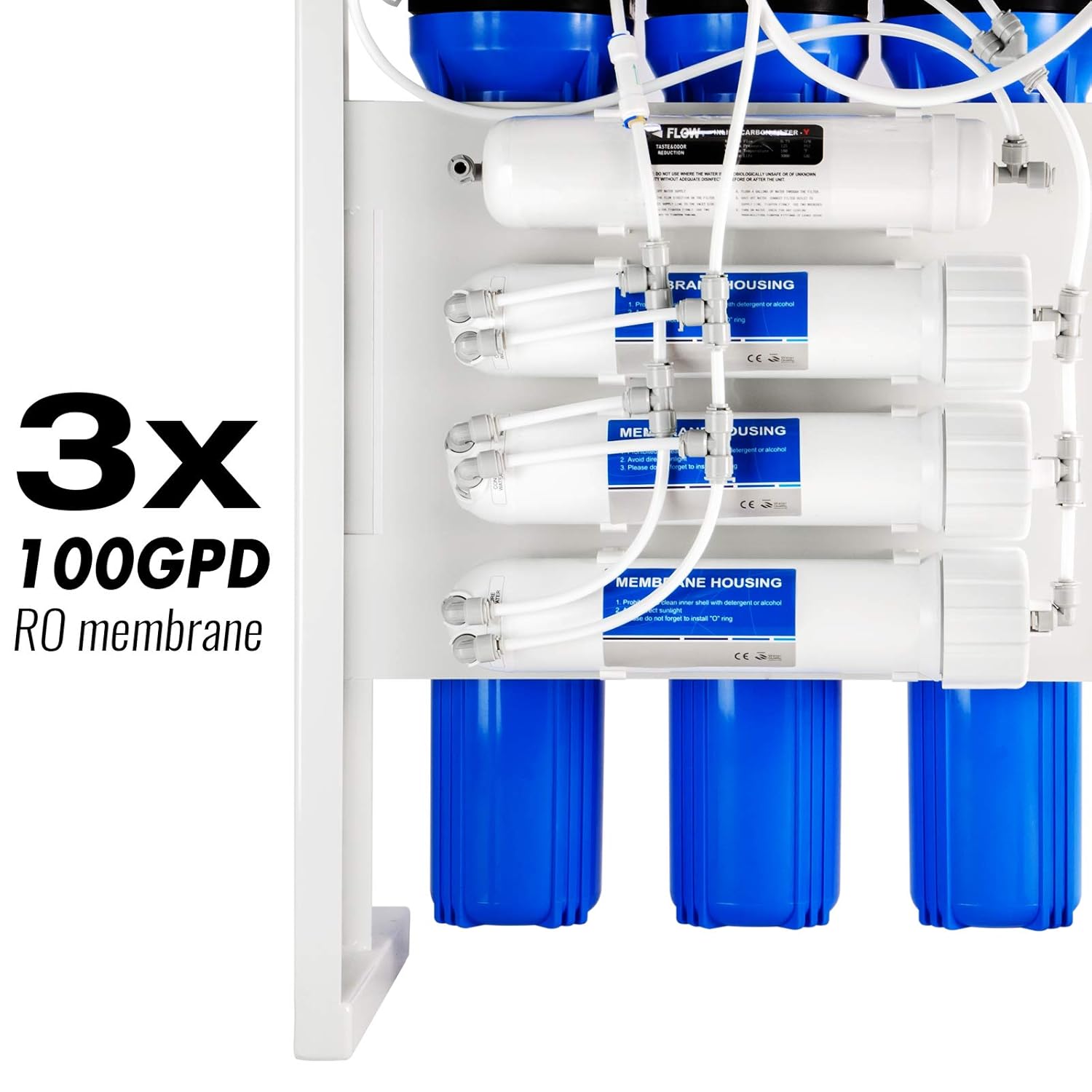 iSpring RCB3P Tankless Reverse Osmosis Filtration System, 300 GPD Under Sink RO System 2