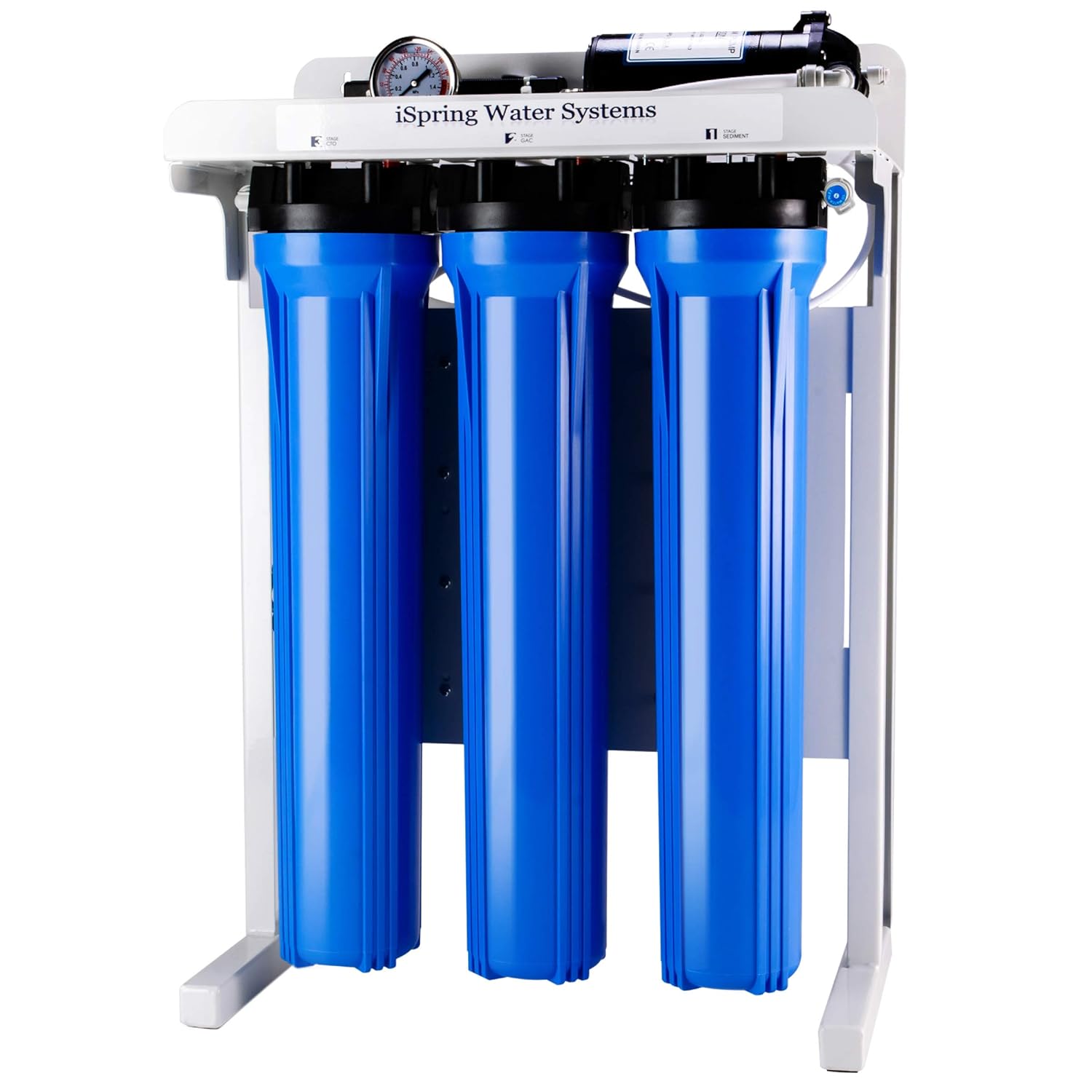 iSpring RCB3P Tankless Reverse Osmosis Filtration System, 300 GPD Under Sink RO System iSpring RCB3P Tankless Reverse Osmosis Filtration System, 300 GPD Under Sink RO System, Reduces TDS, 1.5:1 Pure to Drain