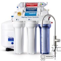 iSpring RCC2AK Upgraded 200 GPD, pH+ 6-Stage Under Sink Reverse Osmosis System with Alkaline Remineralization Filter
