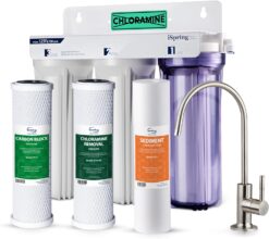 iSpring US31-NC Classic 3-Stage Under Sink Water Filtration System for Drinking, Reduces Chloramine, PFAS, Tankless Under Sink Water Filter
