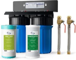 iSpring WGB21B-KS+AHPF12MNPT16X2 2-Stage Whole House Water Filtration System