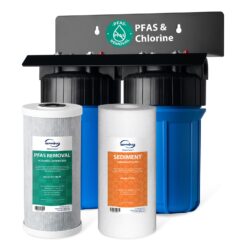 iSpring WGB21B-PF PFAS Whole House Water Filter System,SGS-Tested to Remove up to 99% PFAS,2-Stage Filtration Reduces Sediment