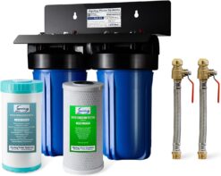 iSpring WGB21BM+AHPF12MNPT16X2 2-Stage Whole House Water Filtration System