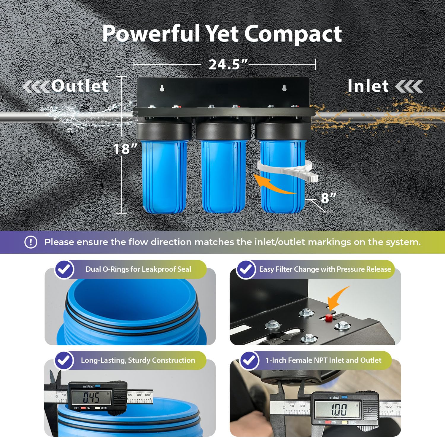 iSpring WGB31B-KDS Ultimate Protection Whole House Water Filter System, Reduces Heavy Metals, Scale, Chlorine, Chloramine 4