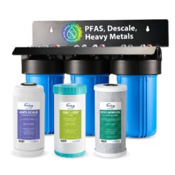 iSpring WGB31B-PFKDS 3-Stage Whole House Water Filter System, SGS-Tested to Remove Up to 99% PFAS, Reduces Scale