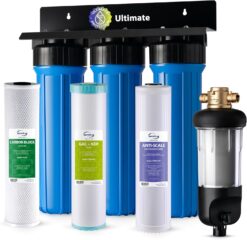 iSpring WGB32B-KDS+WSP50J Whole House Water Filter System w/Jumbo-Sized Spin Down Sediment Filter