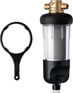 iSpring WSP50J Reusable Whole House Spin-Down Sediment Water Filter, Upgraded Jumbo Size, Large Capacity