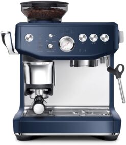 Breville BES876DBL1BNA1 Barista Express Impress Espresso Machine, Damson Blue