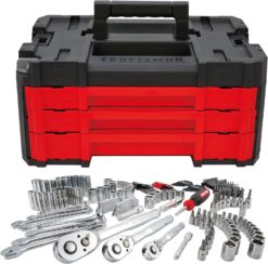CRAFTSMAN CMMT45305 Mechanics Tool Set, 230-Piece Hand Tool and Socket Set with 3-Drawer Tool Box