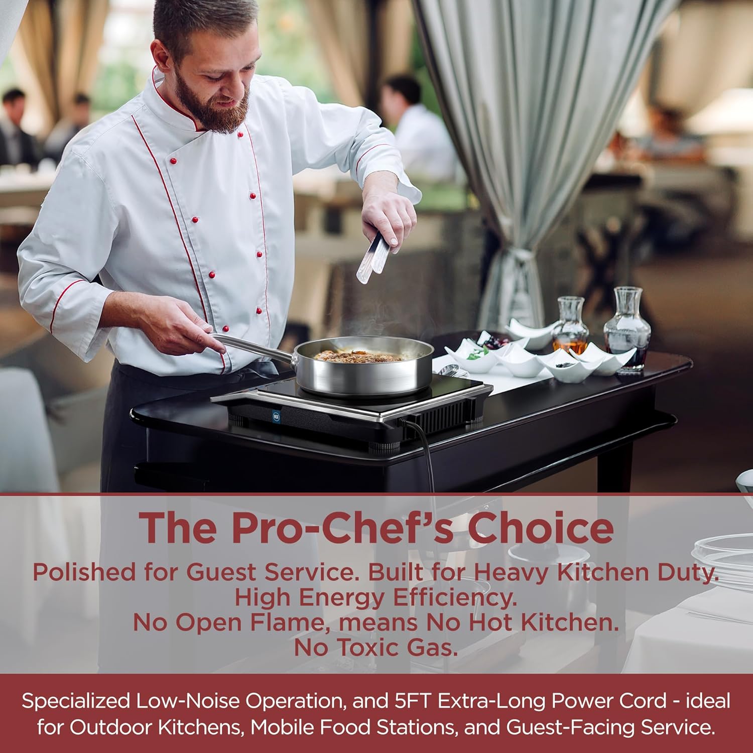 ChangBERT CIB-80 Pro Induction Cooktop NSF Certified Professional Chef Edition Stove, 1800W Commericial Induction Burner 4