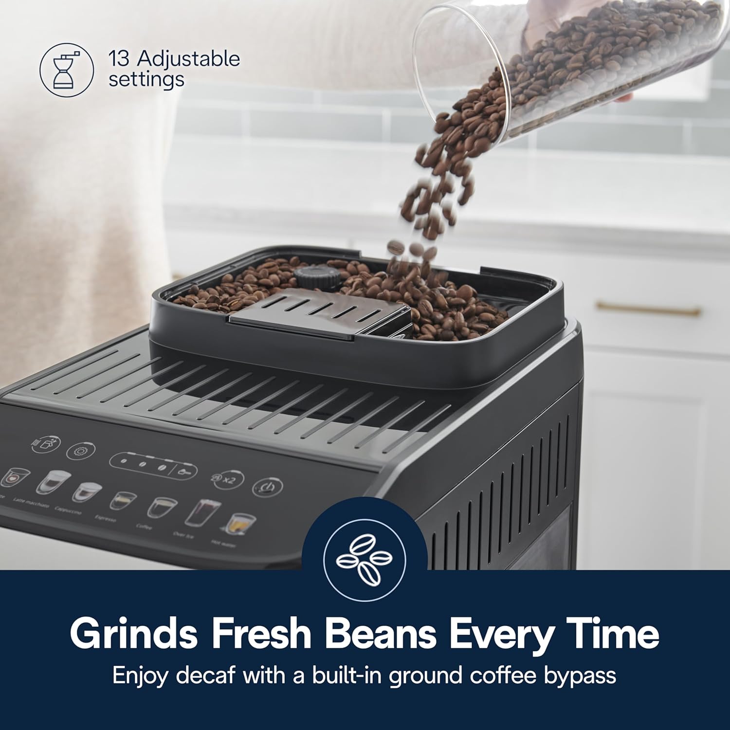 De'Longhi ECAM29084SB Magnifica Evo Automatic Espresso & Coffee Machine with Auto Milk Frother, Silver 5