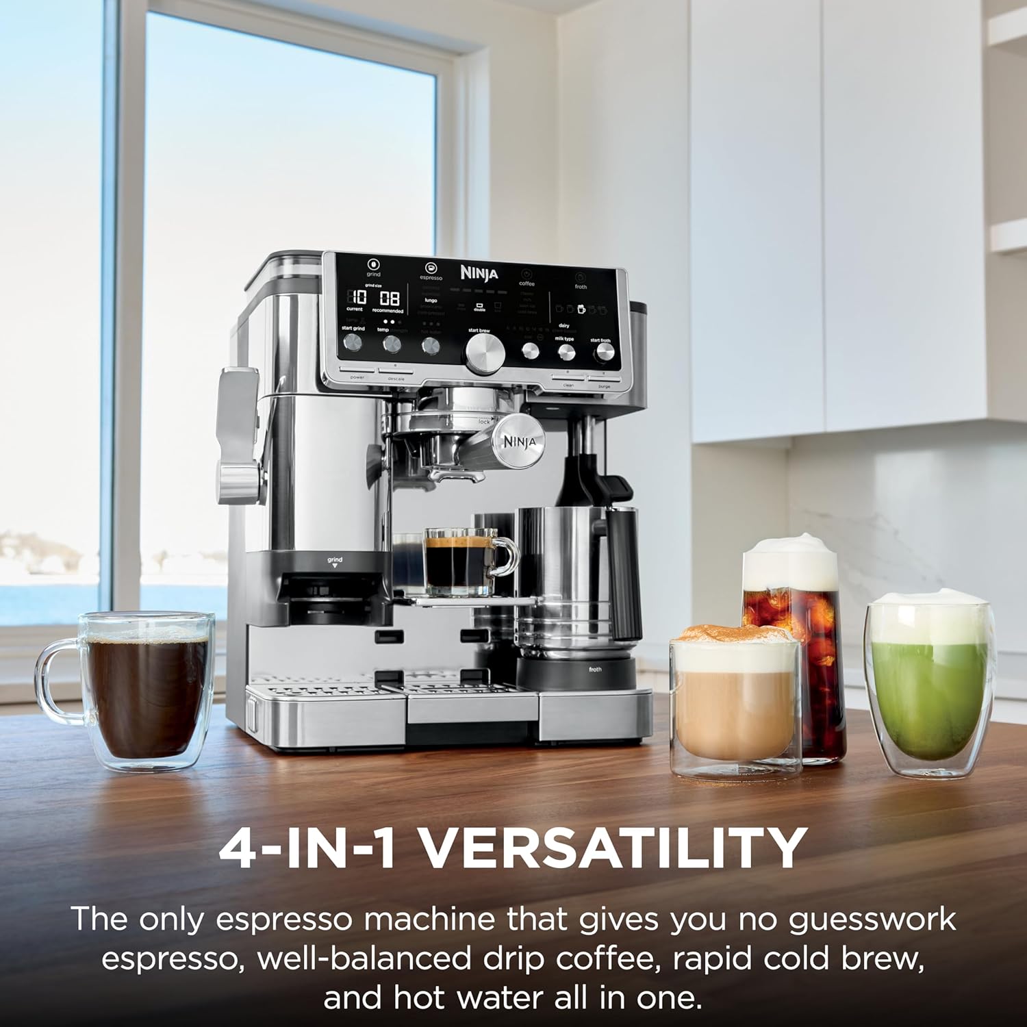 Ninja ES701 Luxe Café Pro Series, Espresso Machine, Drip Coffee, Cold Brew, Hot Water, Integrated Tamper 2