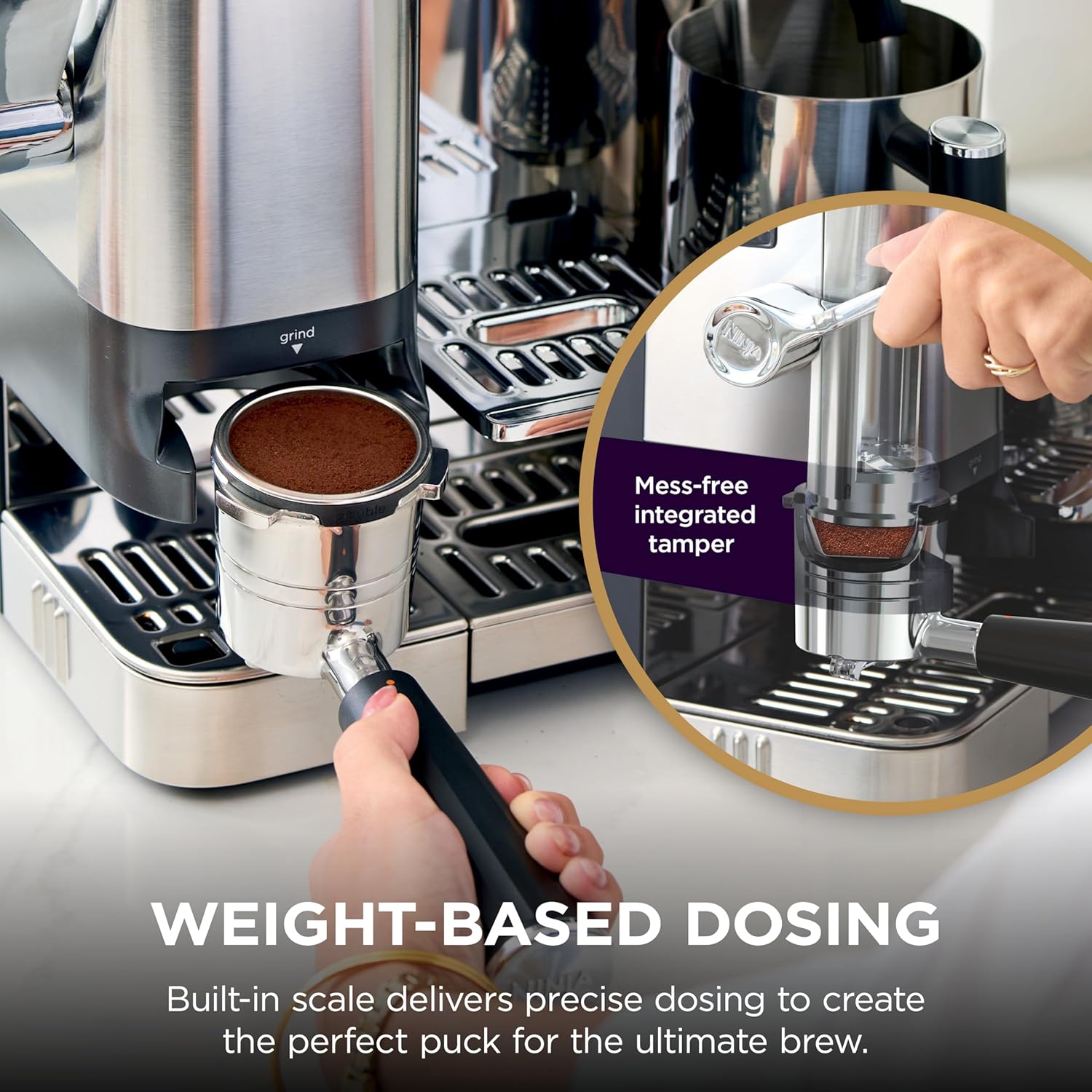 Ninja ES701 Luxe Café Pro Series, Espresso Machine, Drip Coffee, Cold Brew, Hot Water, Integrated Tamper 3