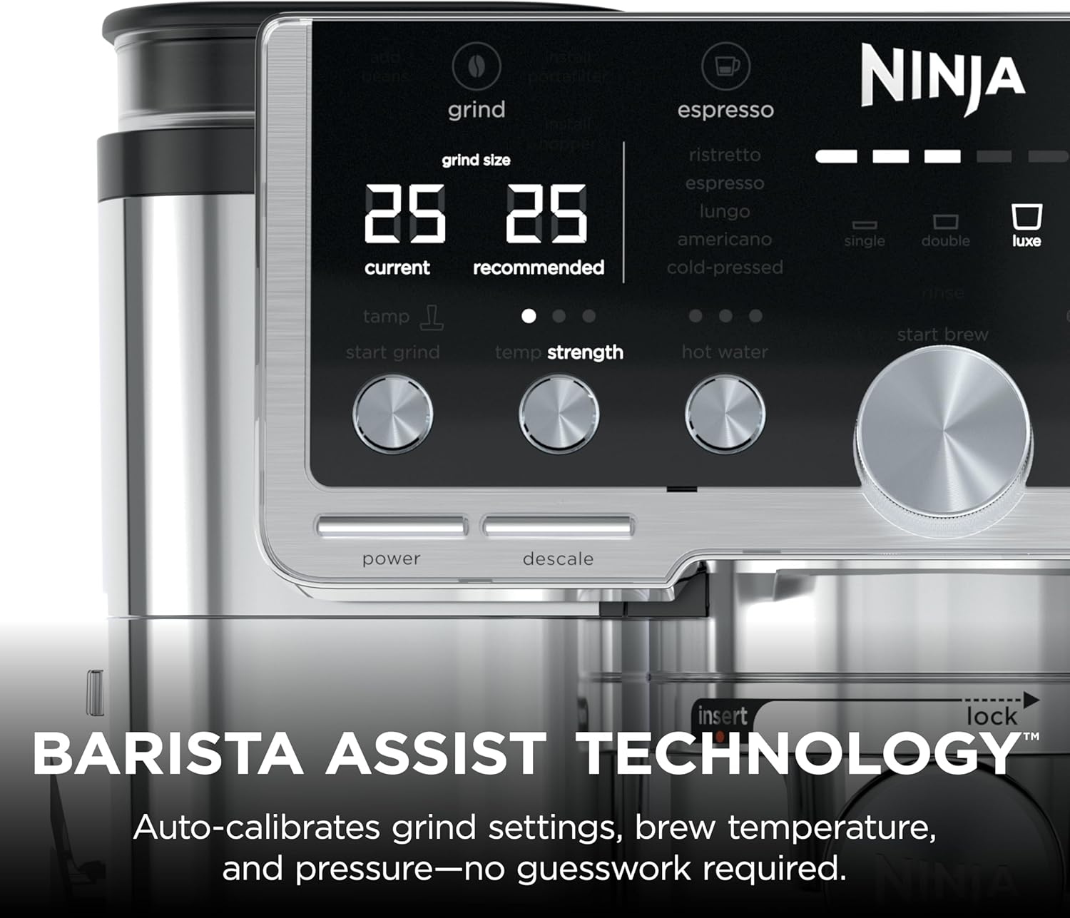 Ninja ES701 Luxe Café Pro Series, Espresso Machine, Drip Coffee, Cold Brew, Hot Water, Integrated Tamper 5