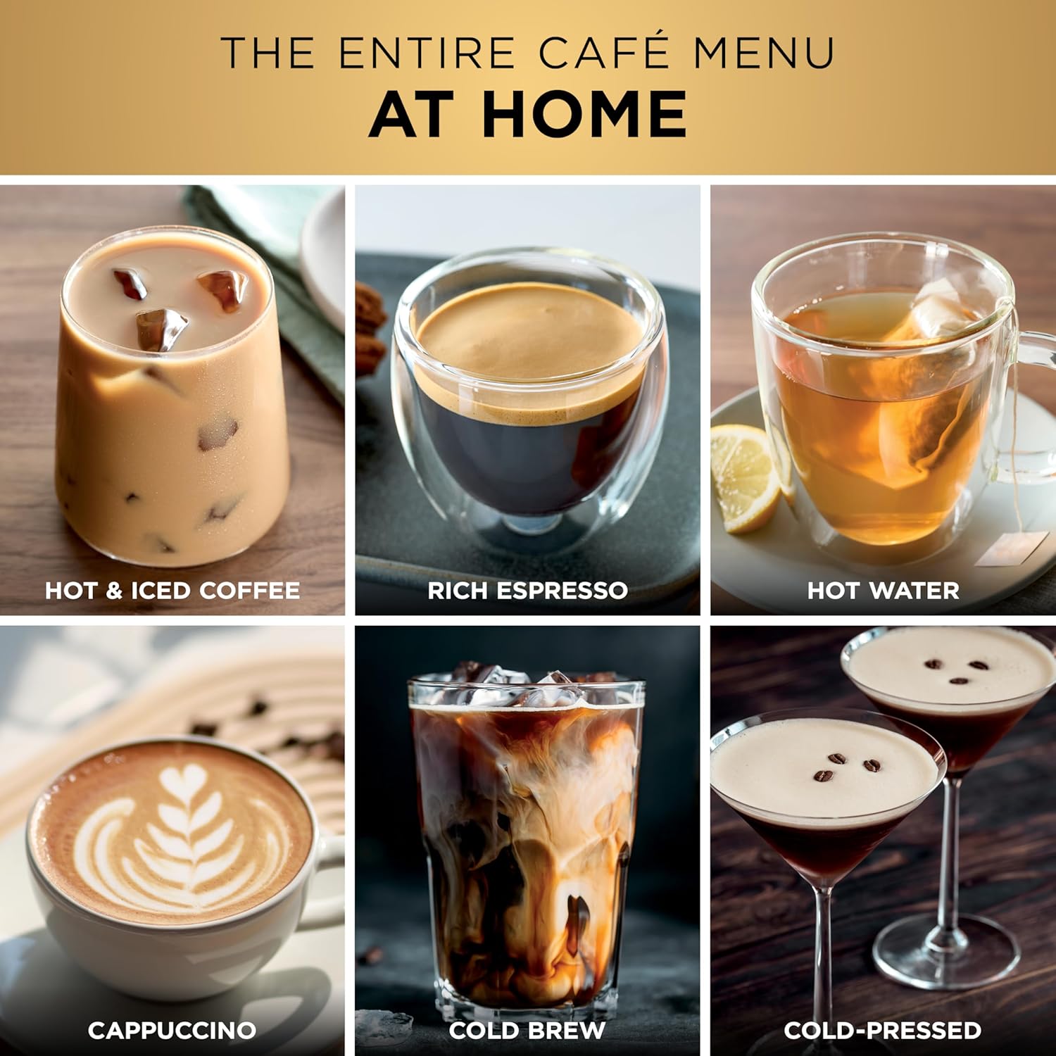 Ninja ES701 Luxe Café Pro Series, Espresso Machine, Drip Coffee, Cold Brew, Hot Water, Integrated Tamper 6