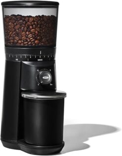OXO 8722600 Brew Conical Burr Grinder - Matte Black, Stainless Steel Burrs, One-Touch Automatic Smart Grind